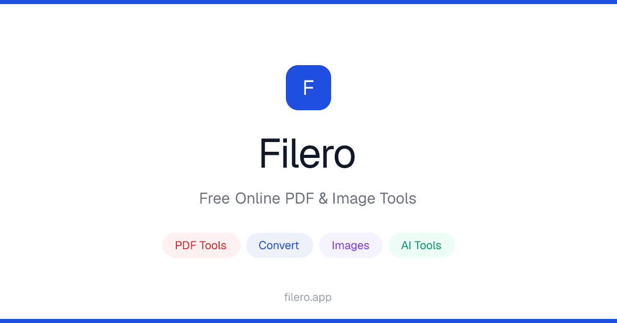 Free PDF, Image & Invoice Tools: No Signup | Filero